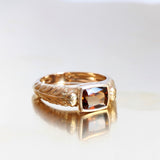 ARTICLE INDISPONIBLE / BAGUE HOMME TOURMALINE WHISKEY