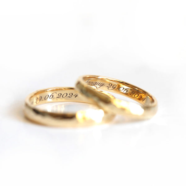 MEN'S 4 MM WEDDING HALF BAND 18 CT GOLD