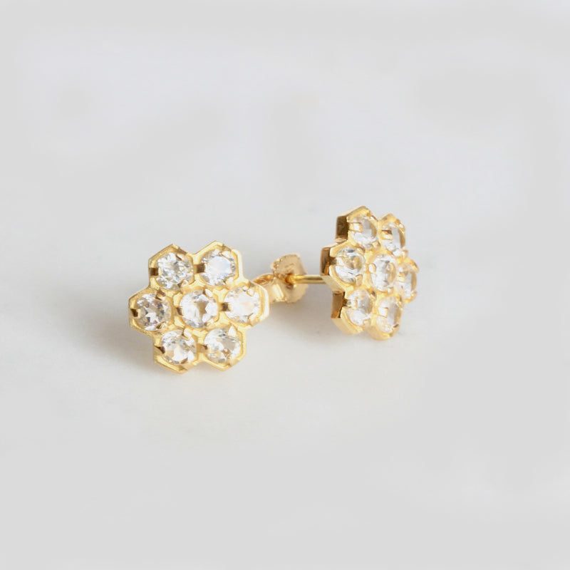 CLOU D'OREILLE NUAGE OR 18 CT
