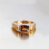 ARTICLE INDISPONIBLE / BAGUE HOMME TOURMALINE WHISKEY