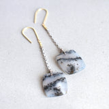 BOUCLES D'OREILLES CHAINES AGATES PAYSAGES