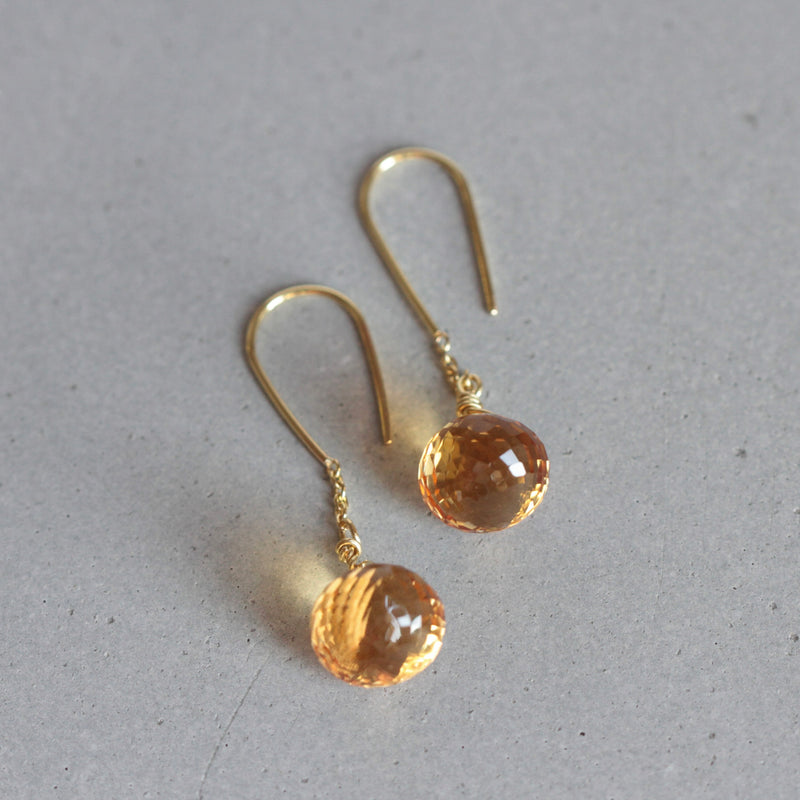 BOUCLES D'OREILLES CITRINES