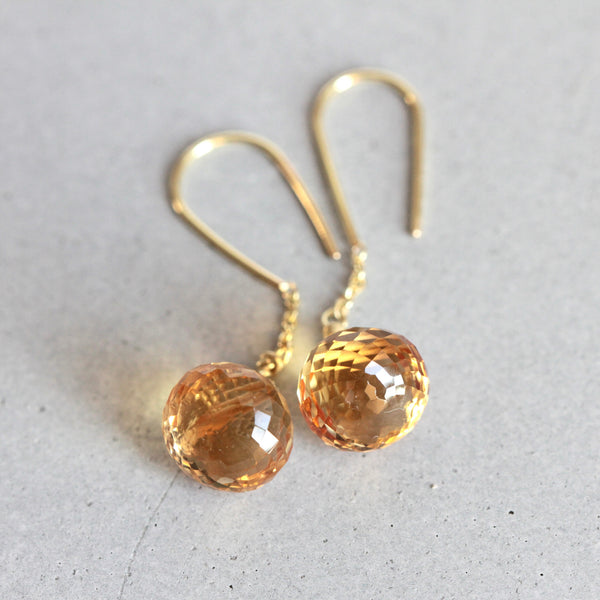 BOUCLES D'OREILLES CITRINES