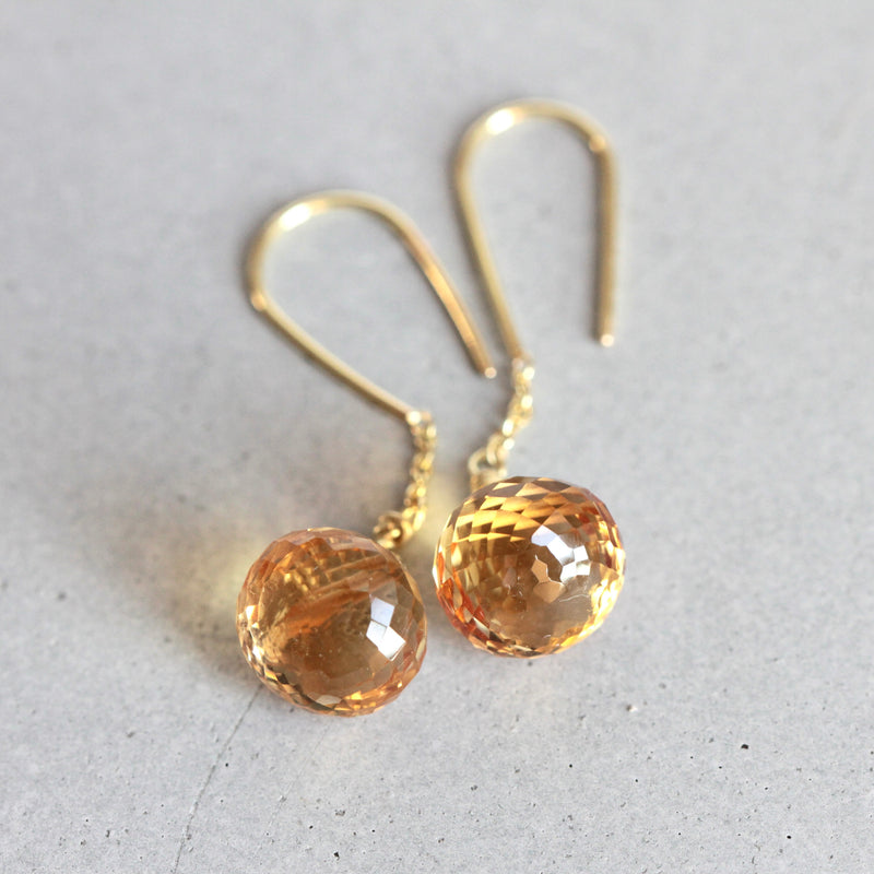 BOUCLES D'OREILLES CITRINES