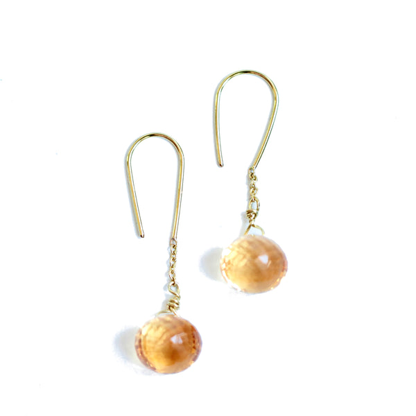 BOUCLES D'OREILLES CITRINES
