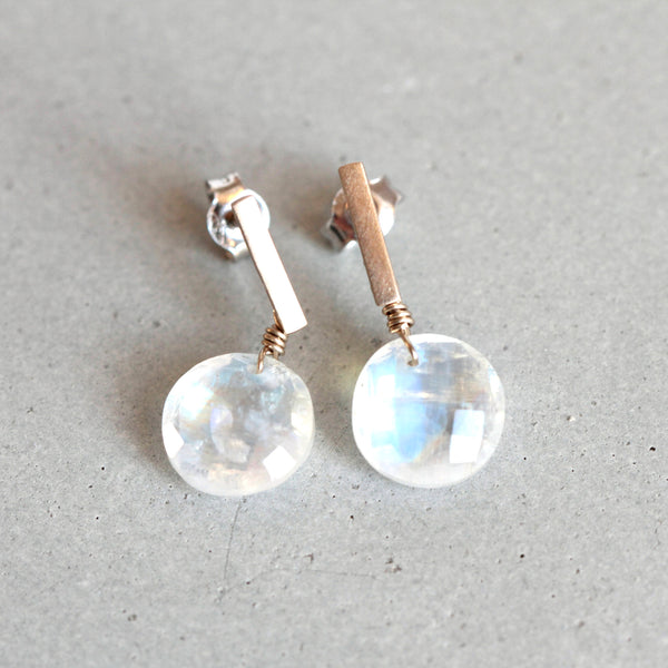 BOUCLES D'OREILLES PIERRES DE LUNE
