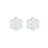 CLOU D'OREILLE ANOUK TOPAZES BLANCHES ET ARGENT
