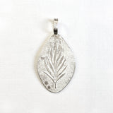 Pendentif feuille argent