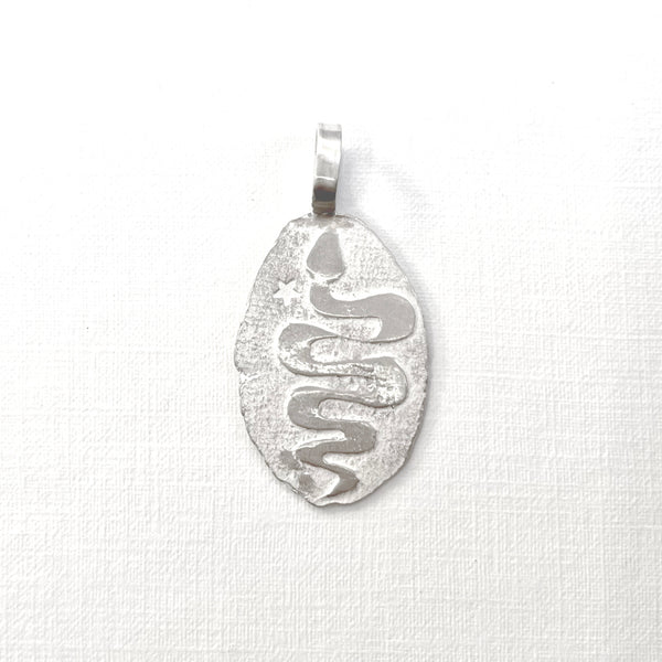 Pendentif serpent argent