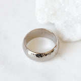 WEDDING BAND 5 MM MEN HALF RING 18 CT GOLD