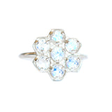 BAGUE ANOUK PIERRE DE LUNE  ET ARGENT