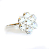 BAGUE ANOUK PIERRE DE LUNE  ET ARGENT