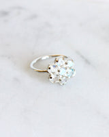BAGUE ANOUK PIERRE DE LUNE  ET ARGENT