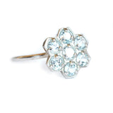 BAGUE ANOUK TOPAZES BLEUES ET ARGENT
