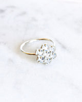 BAGUE ANOUK TOPAZES BLANCHES ET ARGENT
