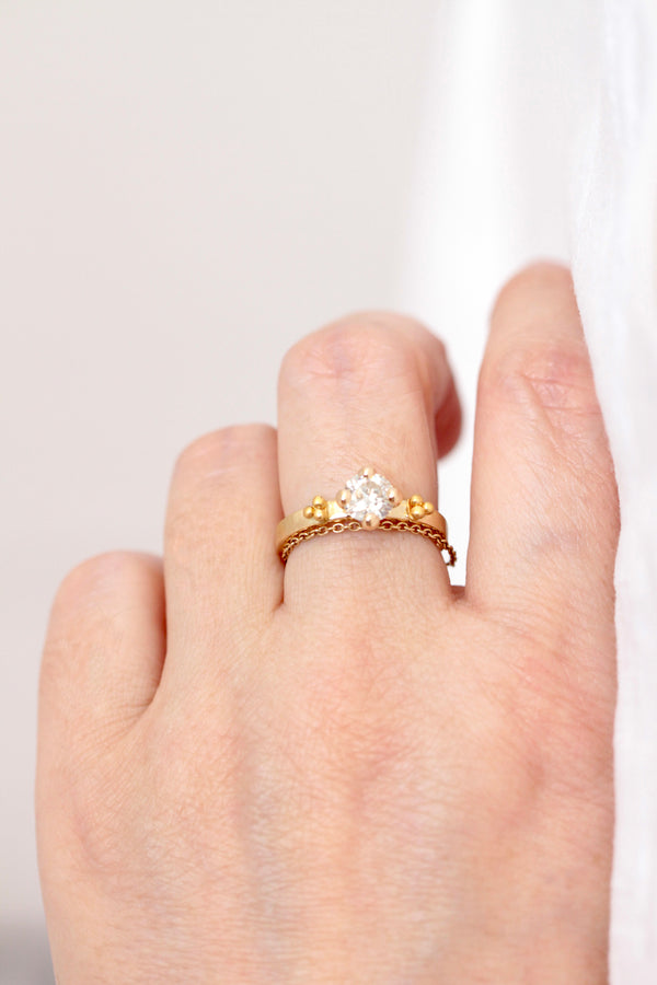 BAGUE DIAMANT NORA  OR 18 CT