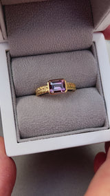 PINK TOURMALINE RING ON CHAMPAGNE GOLD UNIQUE PIECE