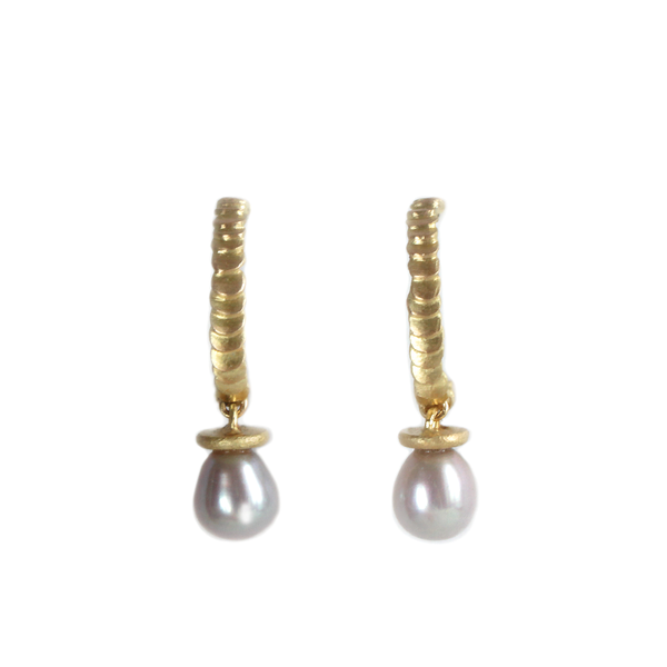 FRIEDA EARRINGS GOLD AND CULTURED PEARLS