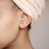 EAR STUDS MINI DUNE GRANULATION 18 CT GOLD