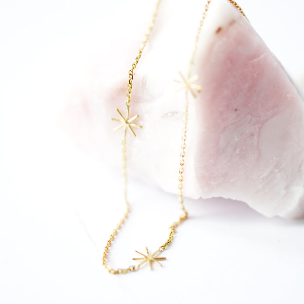 ORION 18 CT GOLD STARS NECKLACE